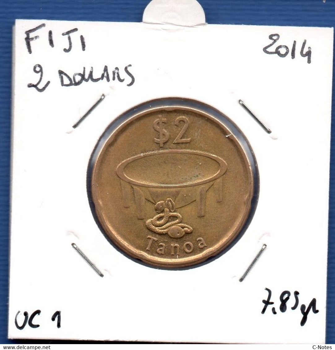 FIJI - 2 Dollars 2014 -  See Photos -  Km UC 1 - Fidji