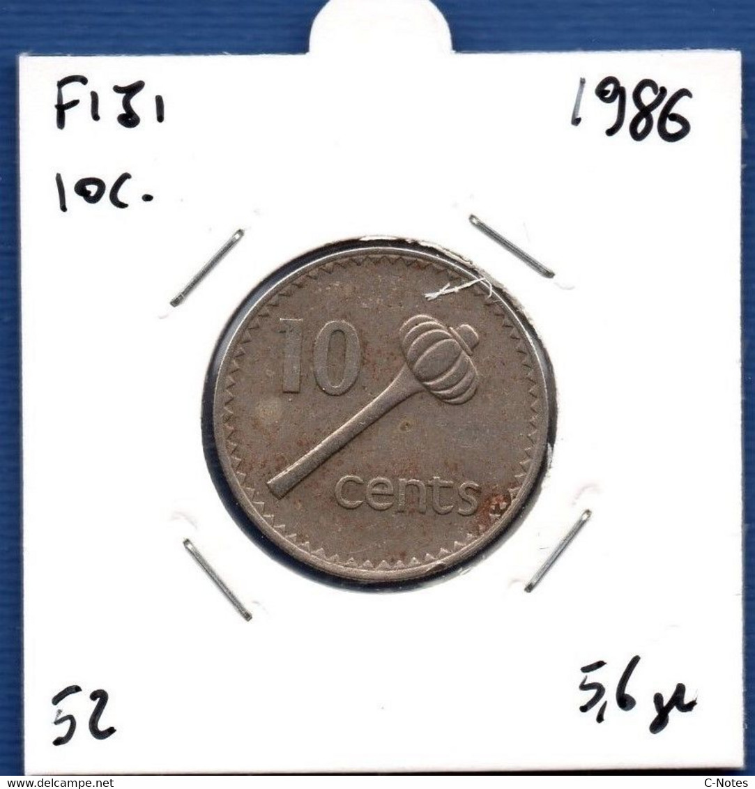 FIJI - 10 Cents 1986 -  See Photos -  Km 52 - Fiji