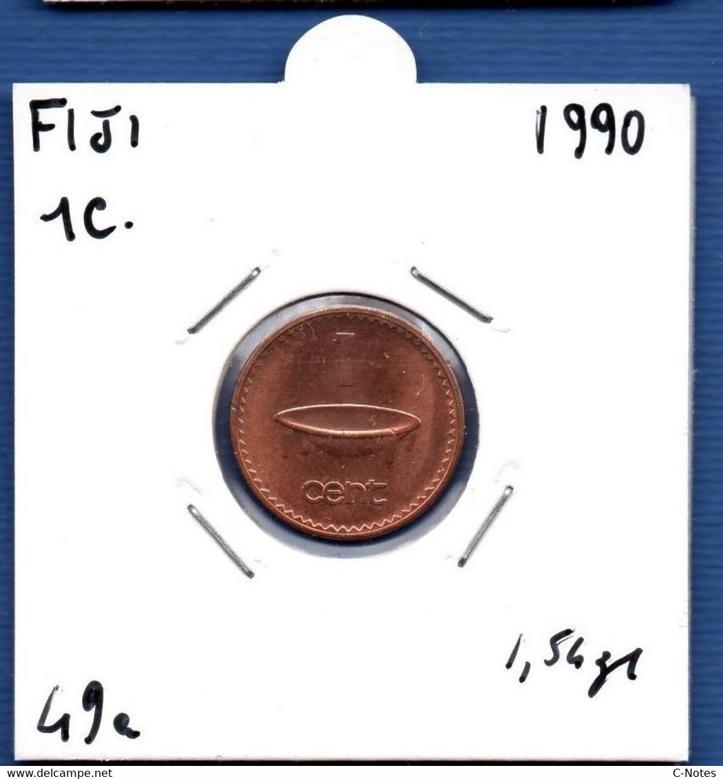 FIJI - 1 Cent 1990 -  See Photos -  Km 49a - Fidschi