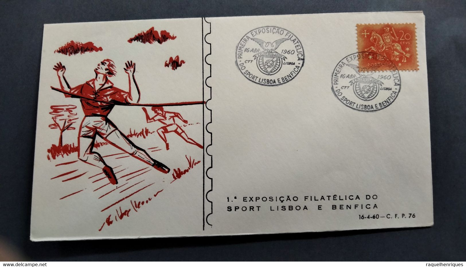 PORTUGAL COVER - 1ª EXP. FILATELICA DO SPORT LISBOA E BENFICA 1960 (PLB#03-68) - Maschinenstempel (Werbestempel)