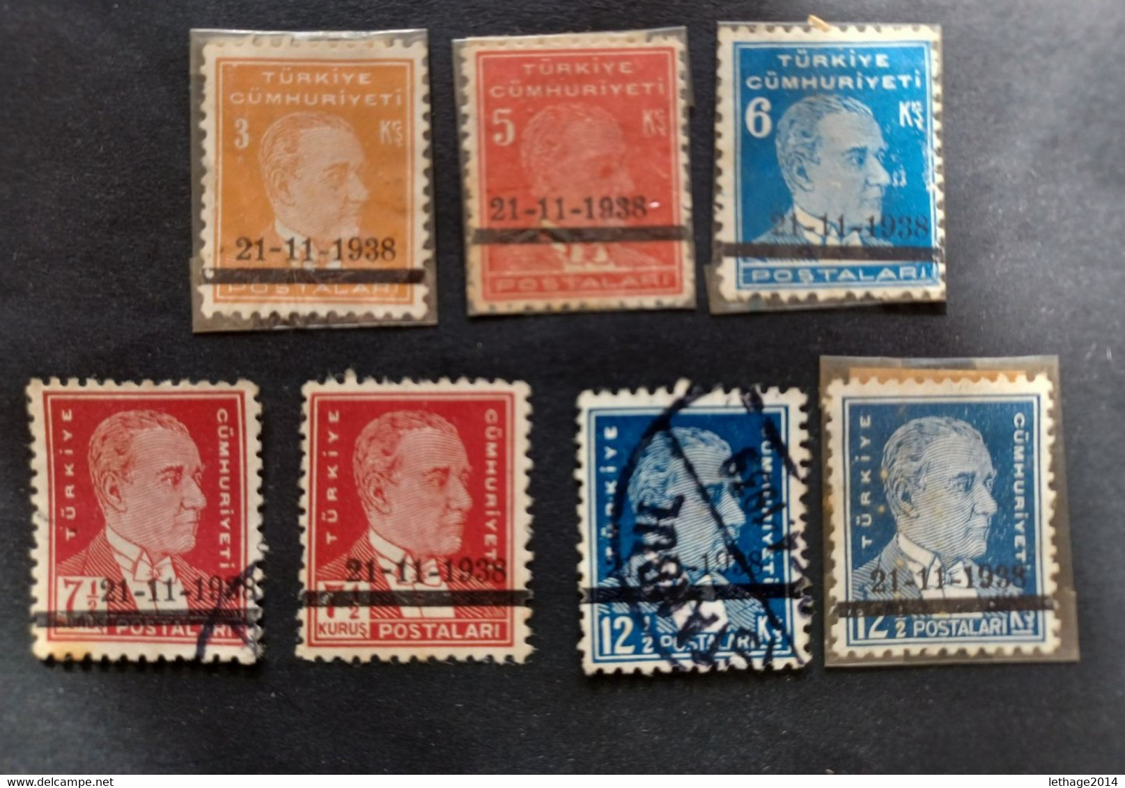 TURKEY OTTOMAN العثماني التركي Türkiye 1939 MOURNING FOR THE DEATH OF ATATURK CAT UNIF 939/942 MNH - Neufs