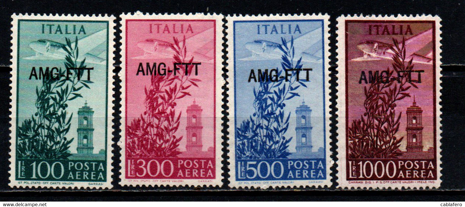 TRIESTE - AMGFTT - 1949 - SERIE CAMPIDOGLIO - SOVRASTAMPA SU UNA RIGA - MNH - Poste Aérienne