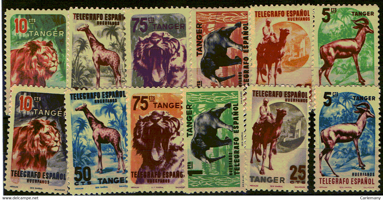 Tanger España Telegrafo Español Serie 12v. - Télégraphe