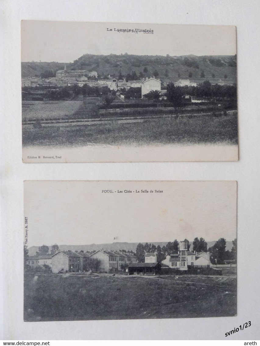 54 -  Lot 2 Cpa ~ Vues De FOUG Les Cités, La Salle De Bains, Vue Générale - Foug