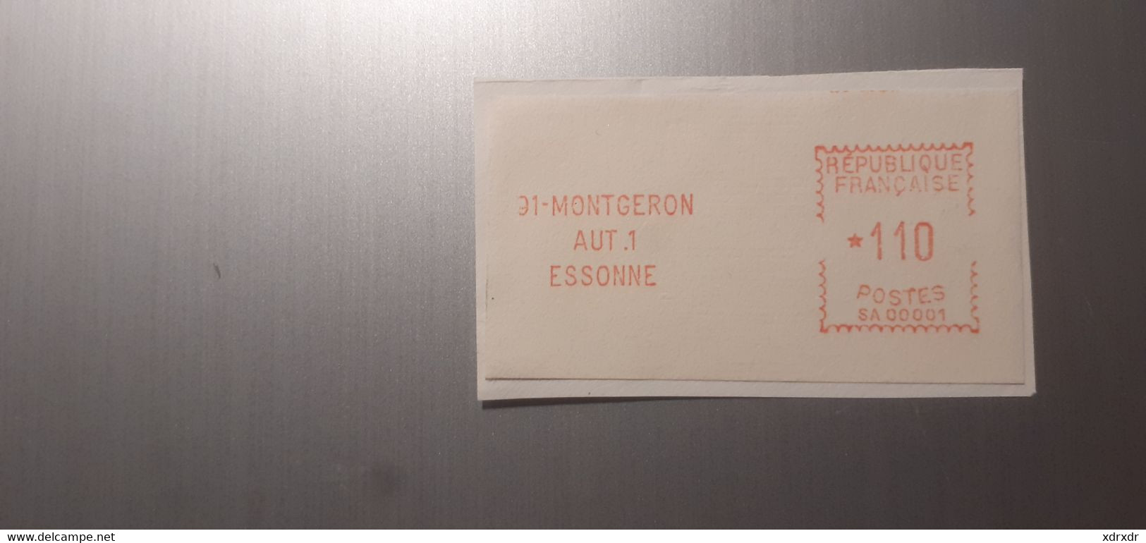 LSA 1,10 Montgeron Sur Fragment - Selten ATM Frankreich - Faciale Extrêmement Rare - 1969 Montgeron – Papel Blanco – Frama/Satas