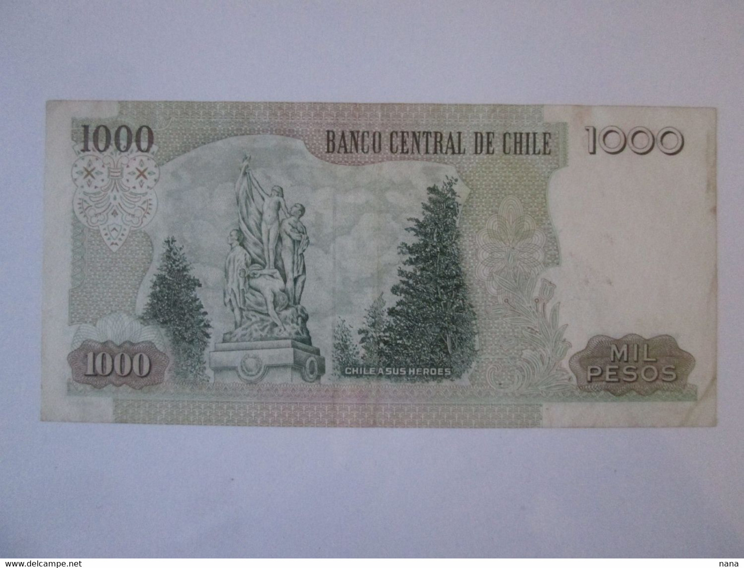 Chile 1000 Pesos 1990 Banknote,see Pictures - Cile