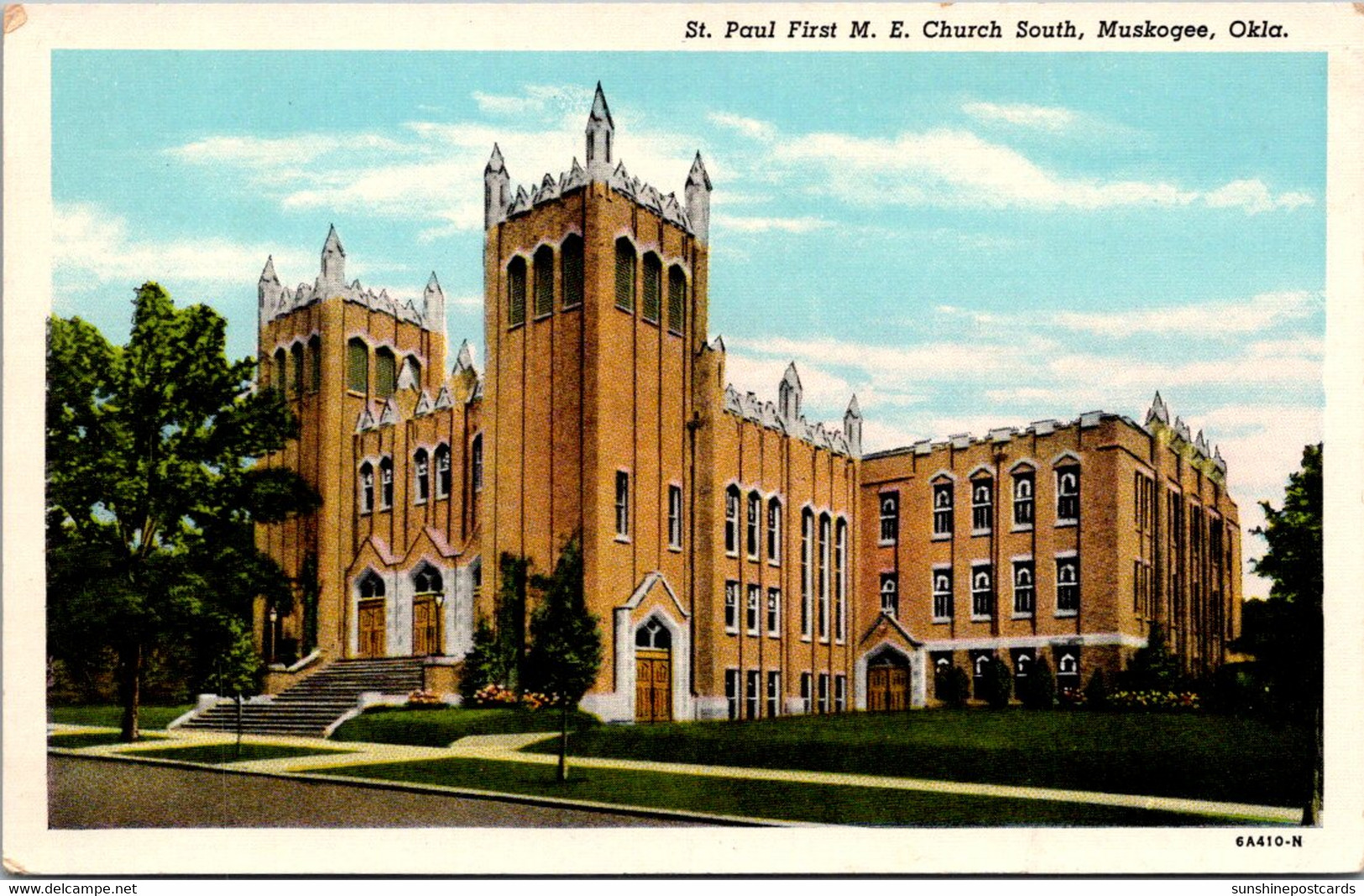 Oklahoma Muskogee St Paul Methodist Episcopal Church South Curteich - Muskogee