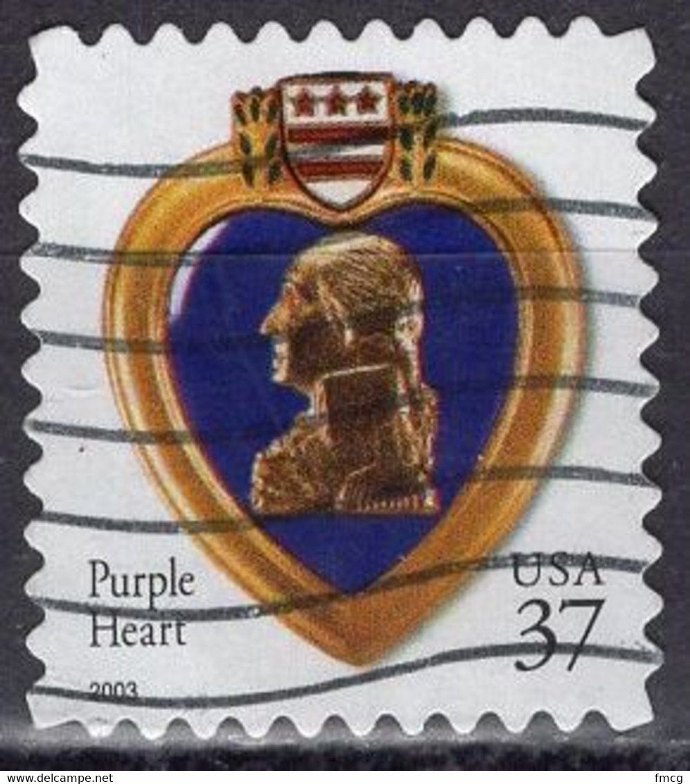 2003 37 Cents Purple Heart, Used (11-1/4 X 10-3/4) - Oblitérés