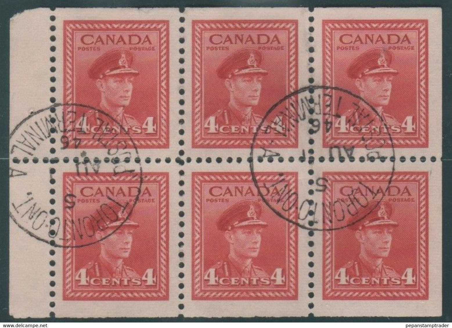 Canada - #254a - Used - Bklt Pane - Volledige Velletjes