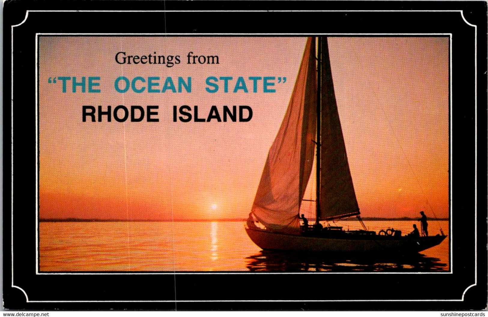 Rhode Island Greetings From The Ocean State Sailing At Sunset - Sonstige & Ohne Zuordnung