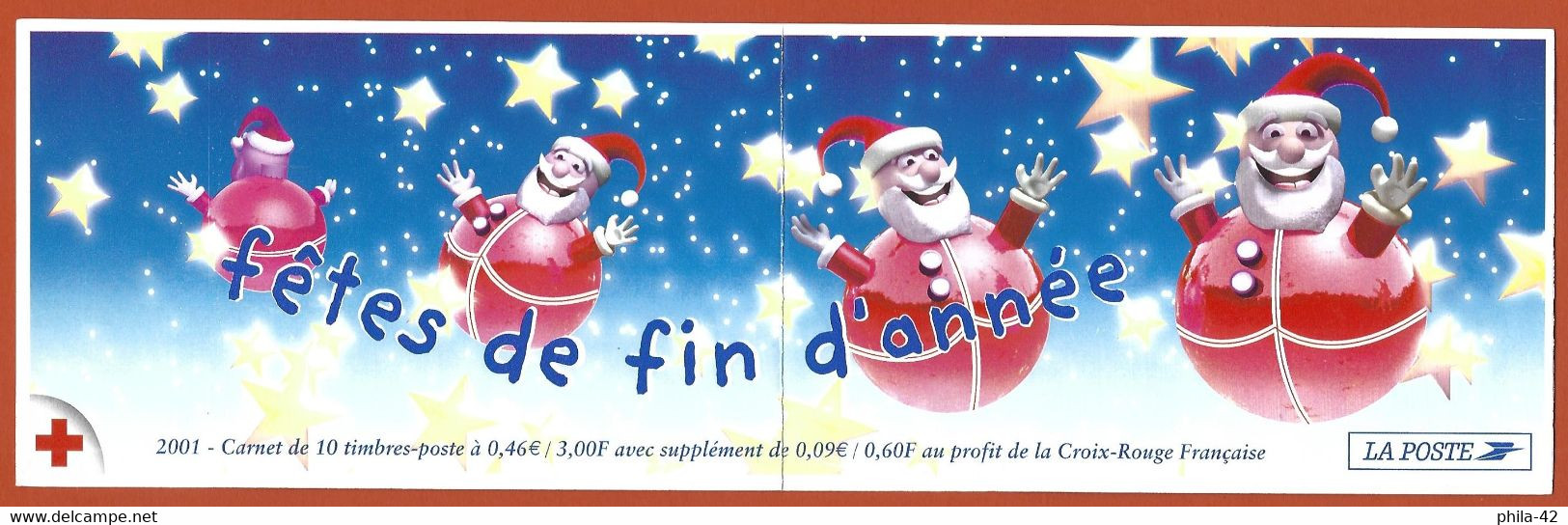 France 2001 - Carnet Croix-Rouge " Père Noël ( Sans Timbres ) YT CR 2050 - Croix Rouge