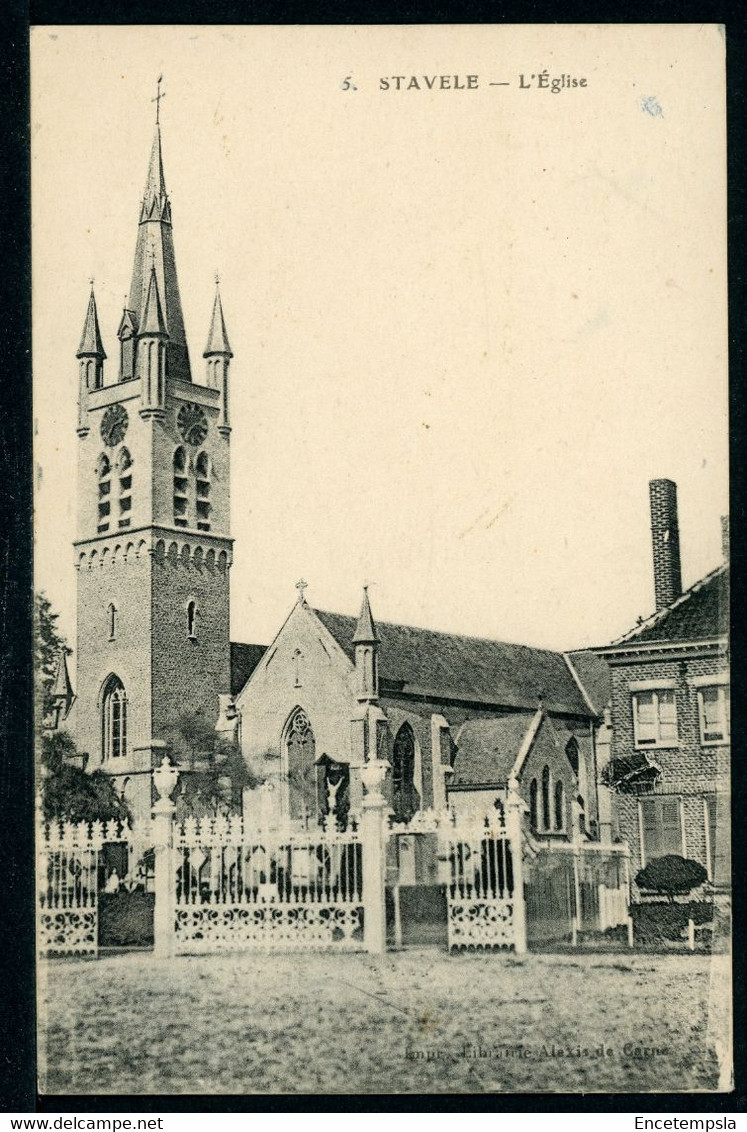 CPA - Carte Postale - Belgique - Stavele - L'Eglise (CP22248) - Alveringem