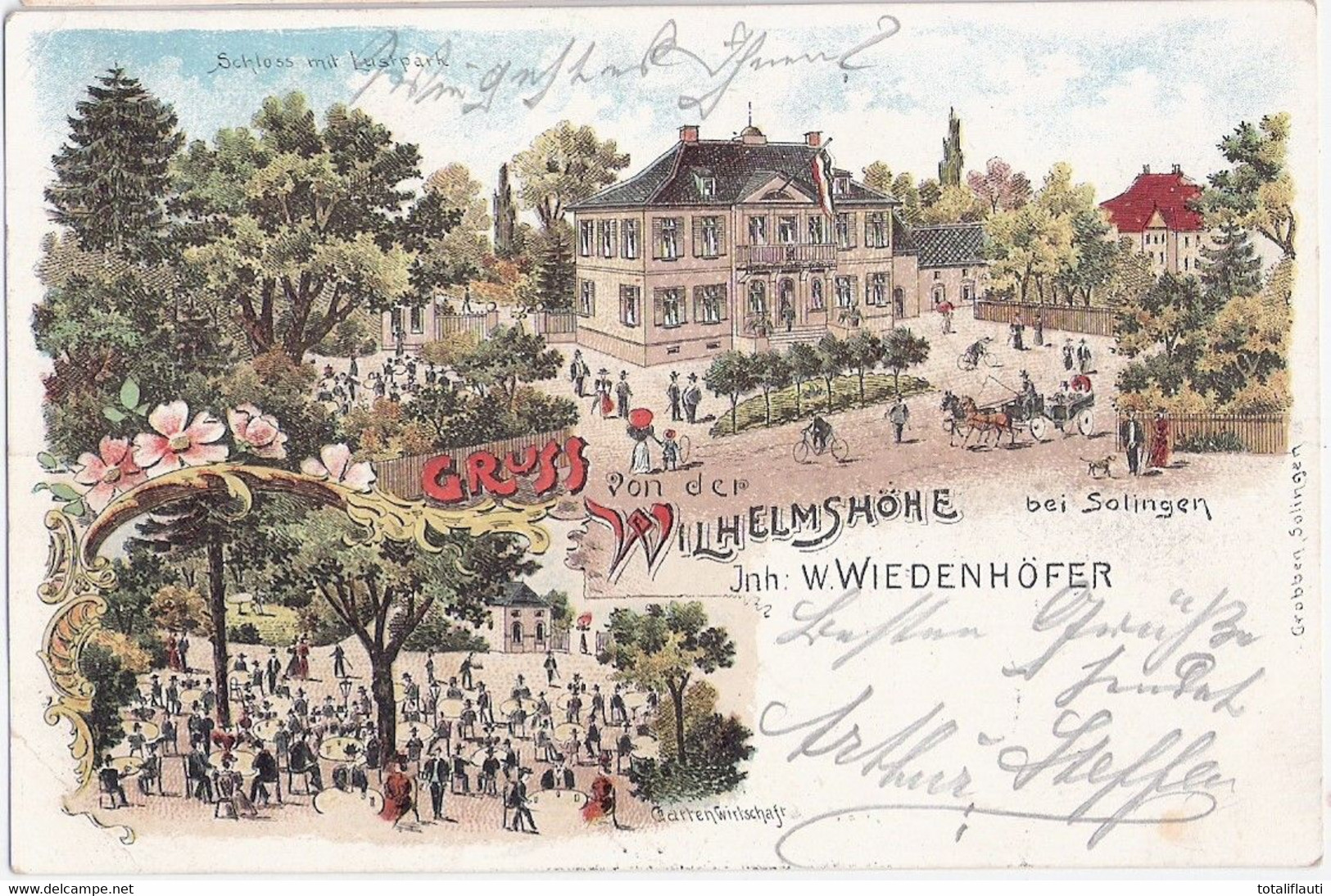 DÜLKEN Viersen Westfalen Col Litho Restaurant SCHIRICK Zum Schützenhaus 30.4.1900 Gelaufen - Viersen