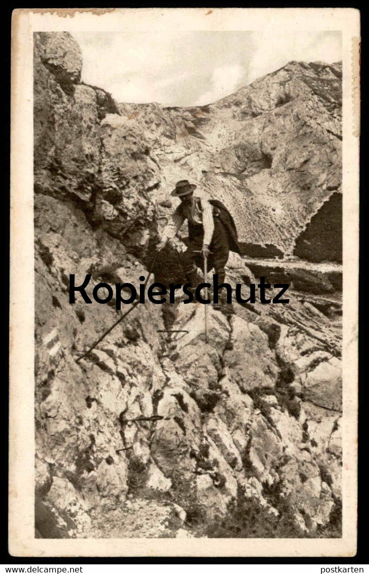 ALTE POSTKARTE KLETTERER AM ERZHERZOG KARL FRANZ JOSEF-STEIG RAXALPE RAX STEIERMARK Ansichtskarte AK Postcard Cpa - Riegersburg