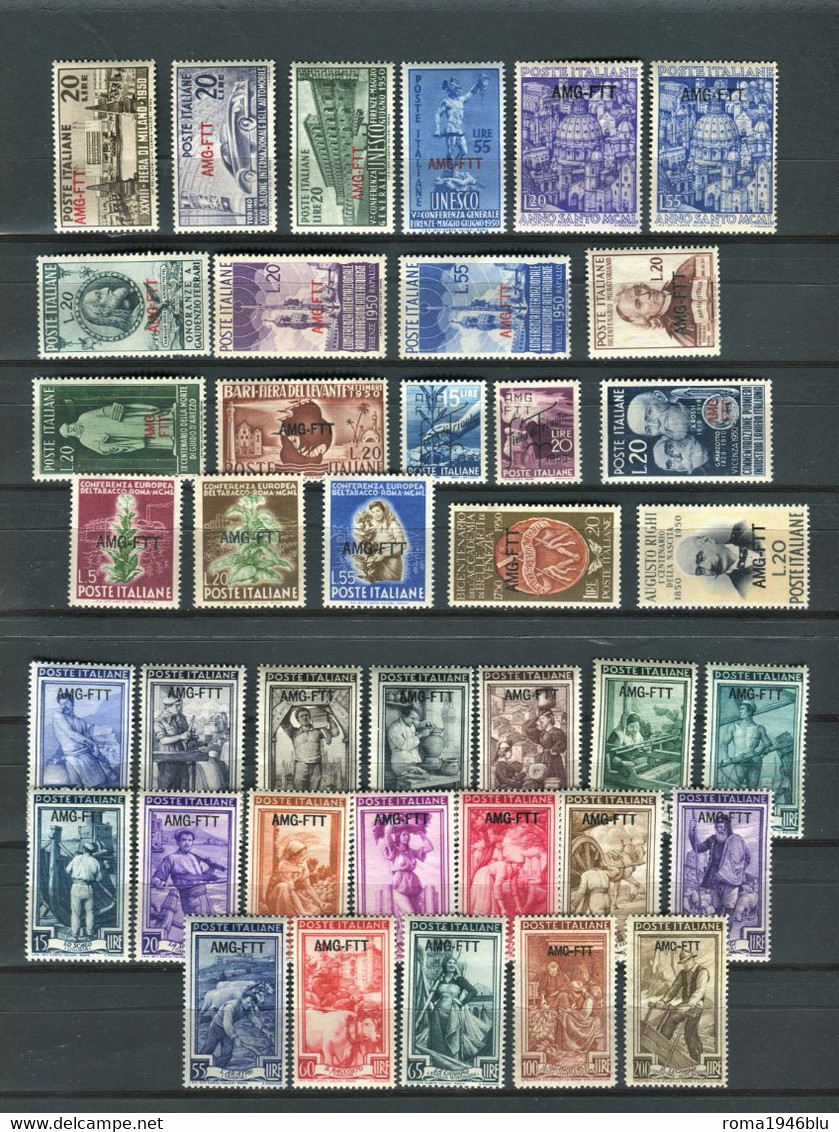 TRIESTE A 1950 ANNATA CPL. 39 V. ** MNH - Ongebruikt