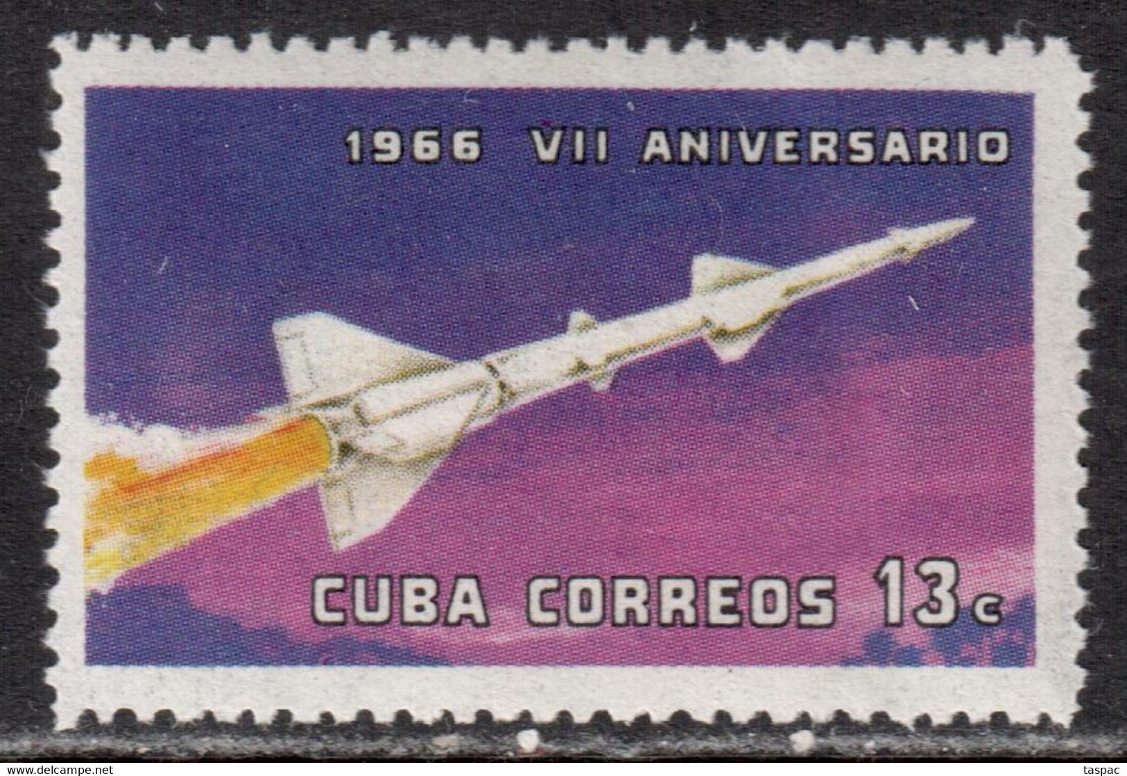 Cuba 1966 Mi# 1132 ** MNH - Short Set - 7th Anniv. Of The Revolution / Rocket / Space - Nordamerika