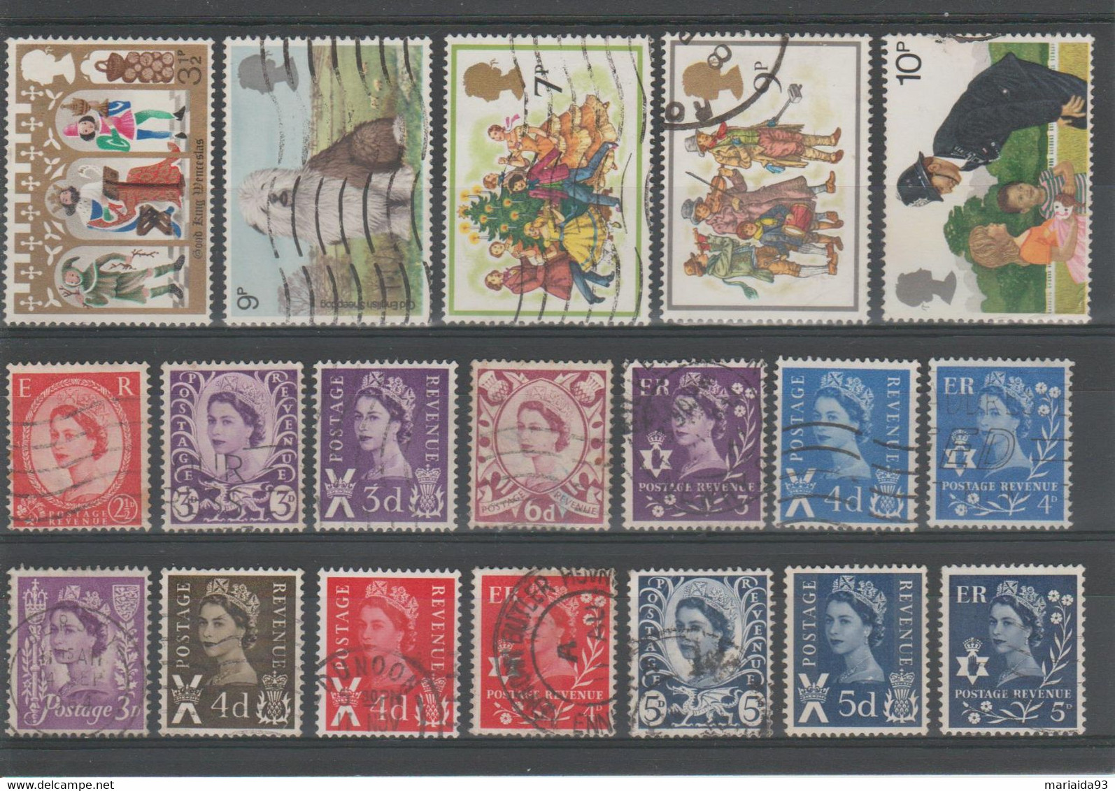 GRANDE BRETAGNE - LOT DE TIMBRES OBLITERES - Collections