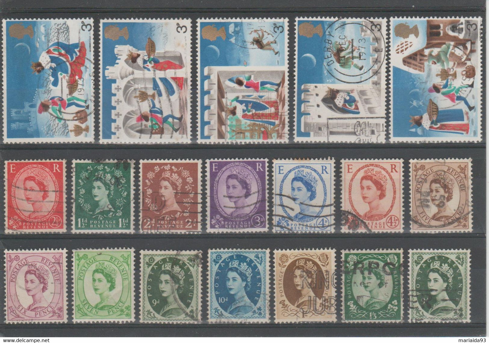 GRANDE BRETAGNE - LOT DE TIMBRES OBLITERES - Collections