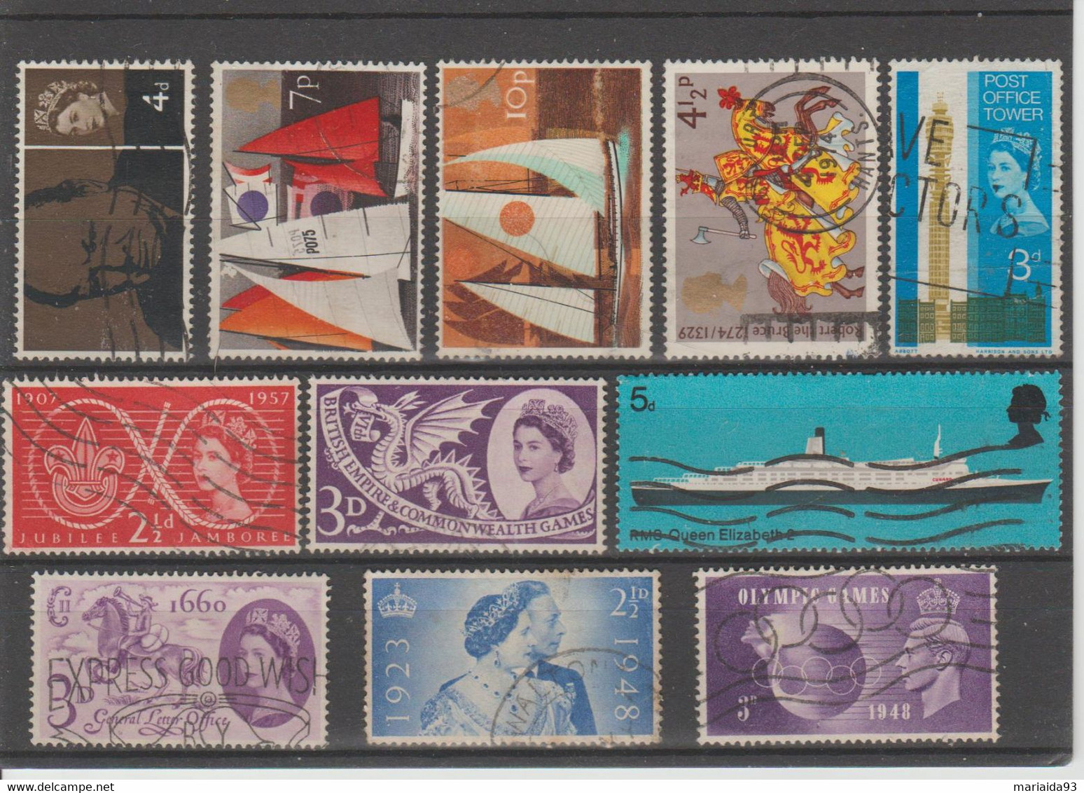 GRANDE BRETAGNE - LOT DE TIMBRES OBLITERES - Verzamelingen