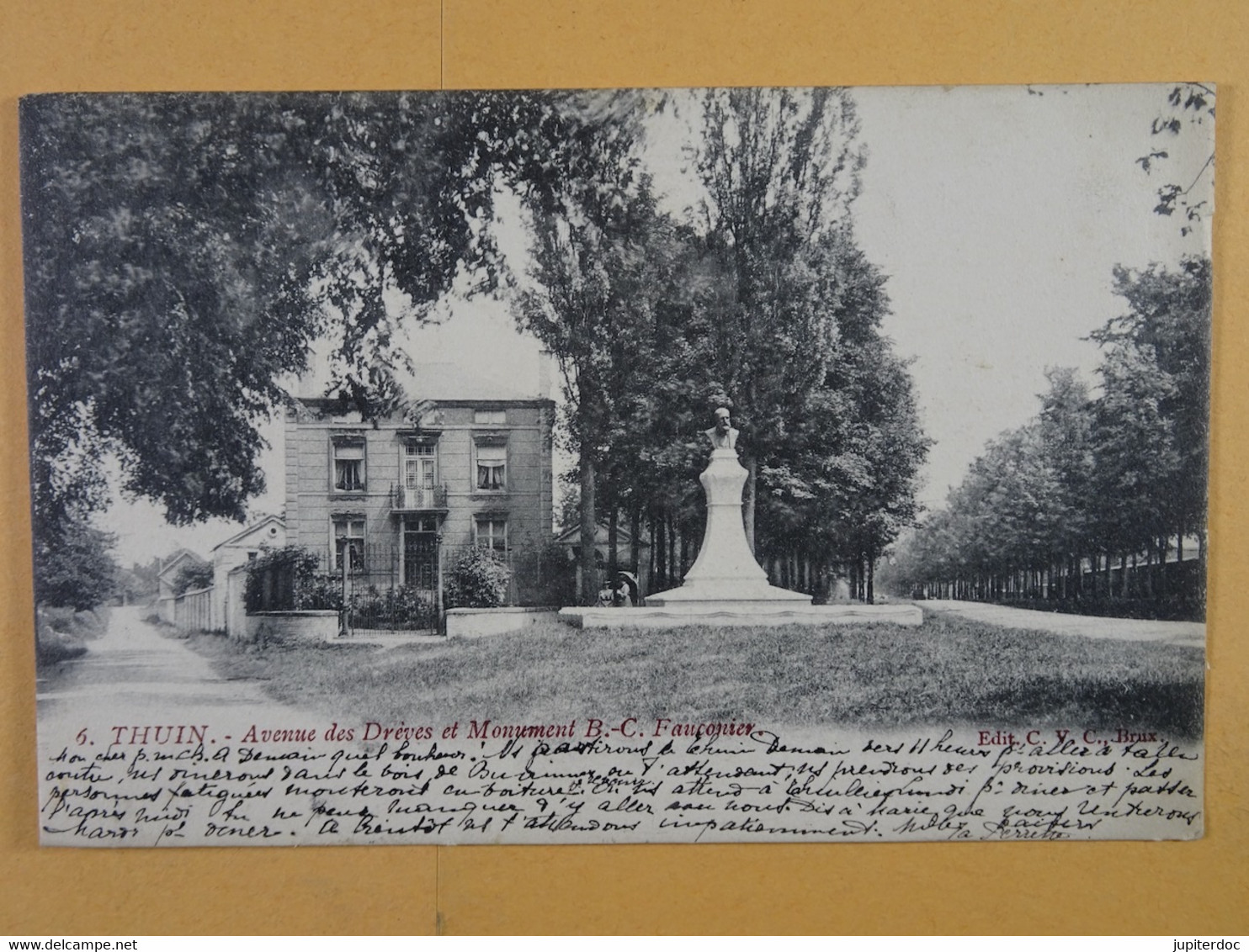 Thuin Avenue Des Drèves Et Monument B.-C. Fauconier - Thuin