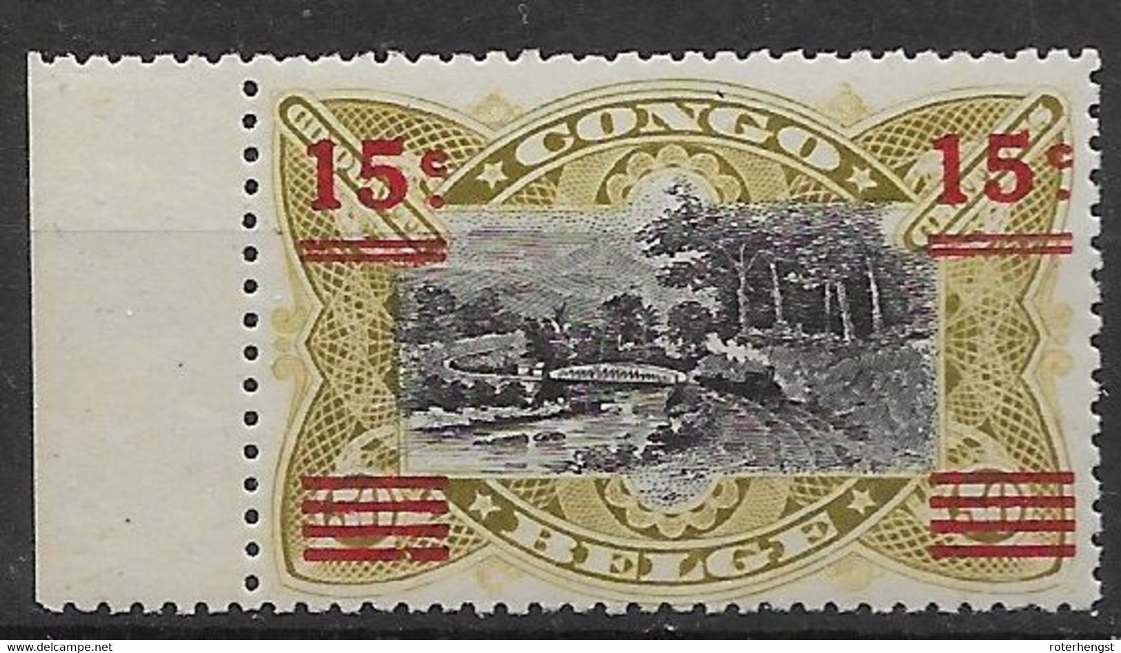 Belgian Congo Mnh ** ERROR Stamp Signed Brun - Ohne Zuordnung