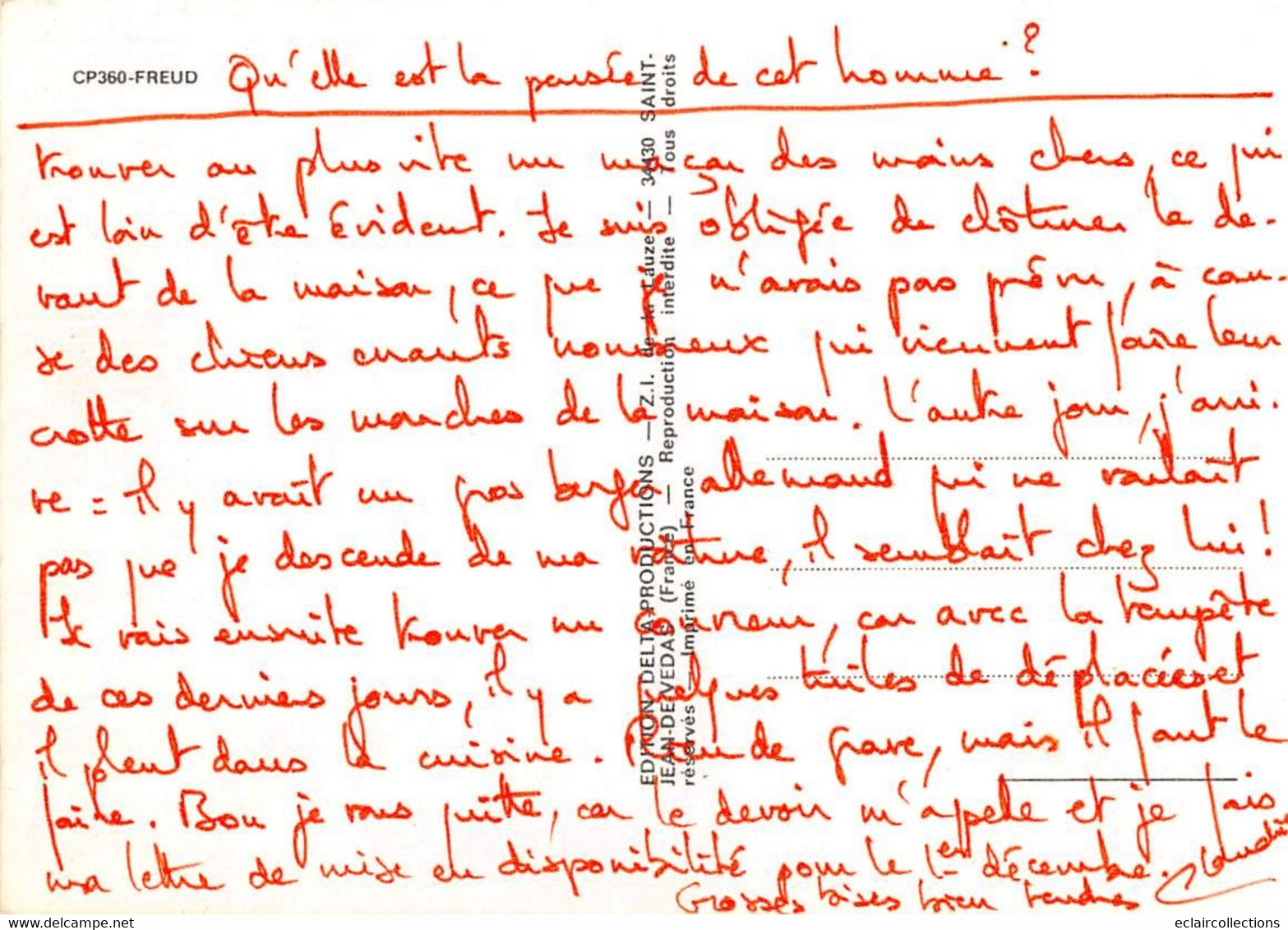Thème.  Psychologie  Sigmund Freud   Femme Nue En Visage Genre Arcimboldesque   10x15  (voir Scan) - Sonstige & Ohne Zuordnung
