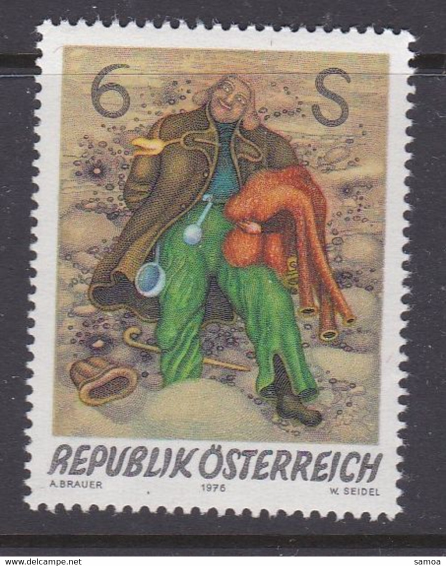 Autriche 1976 1366 ** Tableau Arik Brauer Le Cher Augustin - Ungebraucht