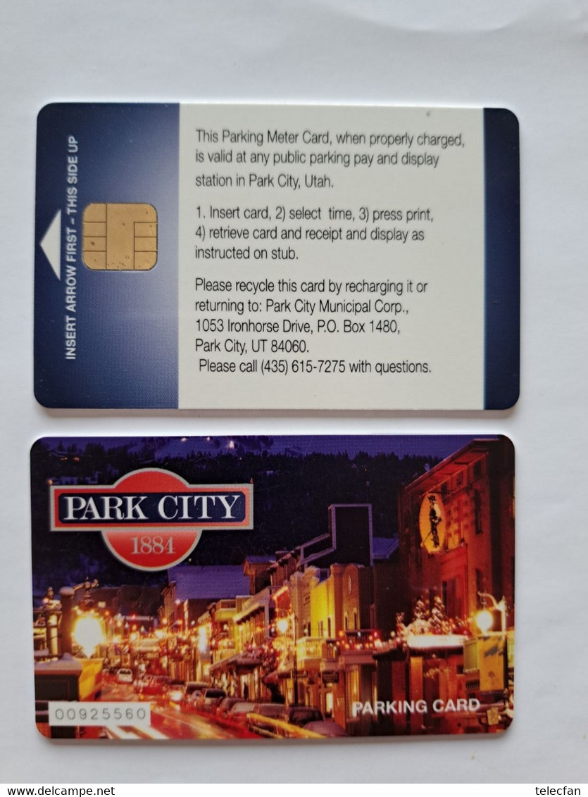 USA PARKING CARD STATIONNEMENT PARK CITY UTAH 1884 MINT NEUVE - [2] Chip Cards