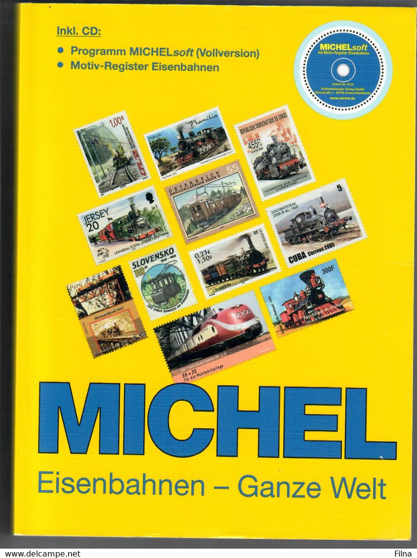 CATALOGO MICHEL EISENBAHNEN - GANZE WELT - TEMATICA TRENI - FERROVIE - CON CD - NUOVO - SENZA SPESE POSTALI - Thématiques