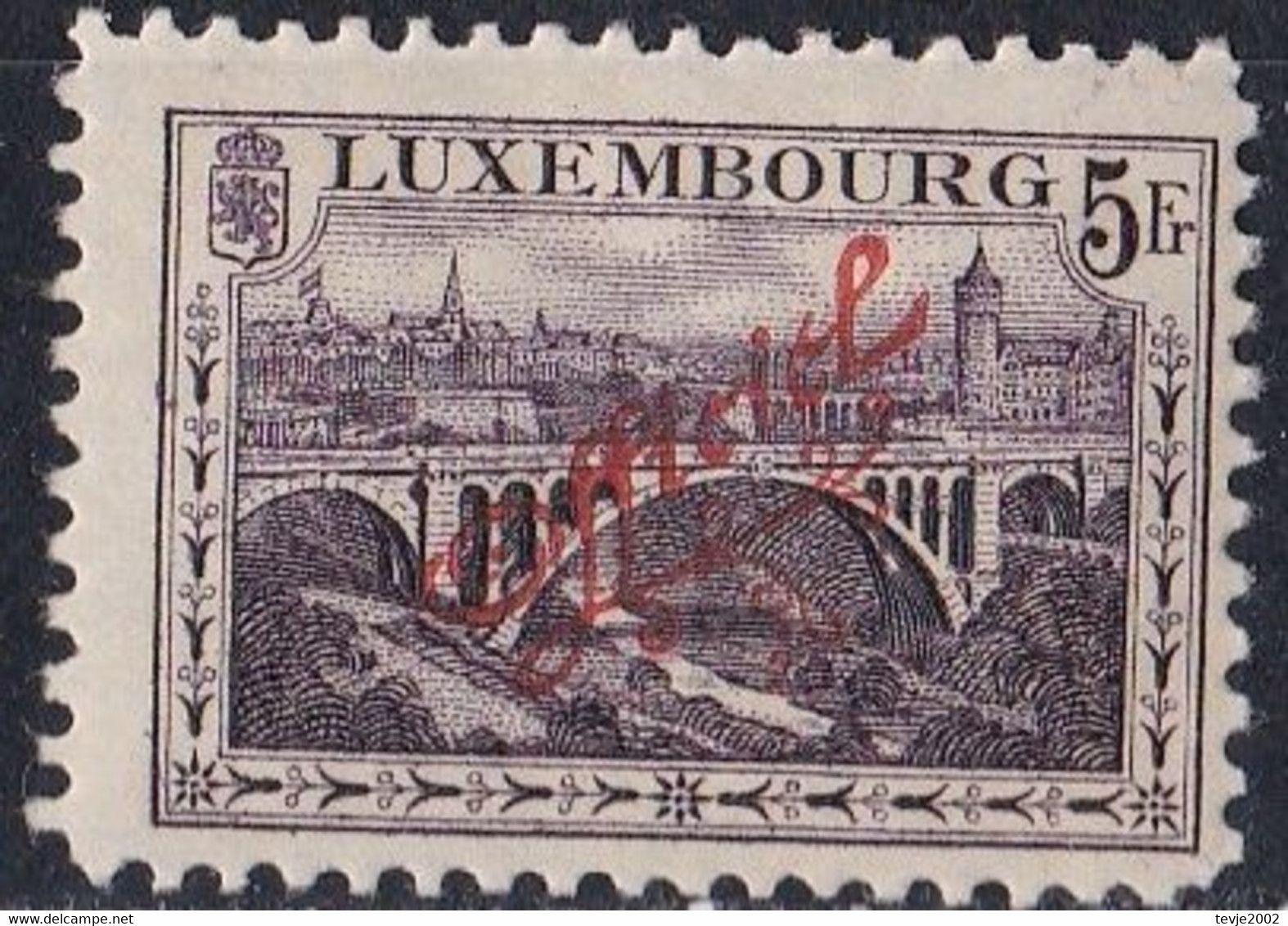 Luxemburg 1922 - Dienstmarke Mi.Nr. 123 - Postfrisch MNH - Brücken Bridges - Service