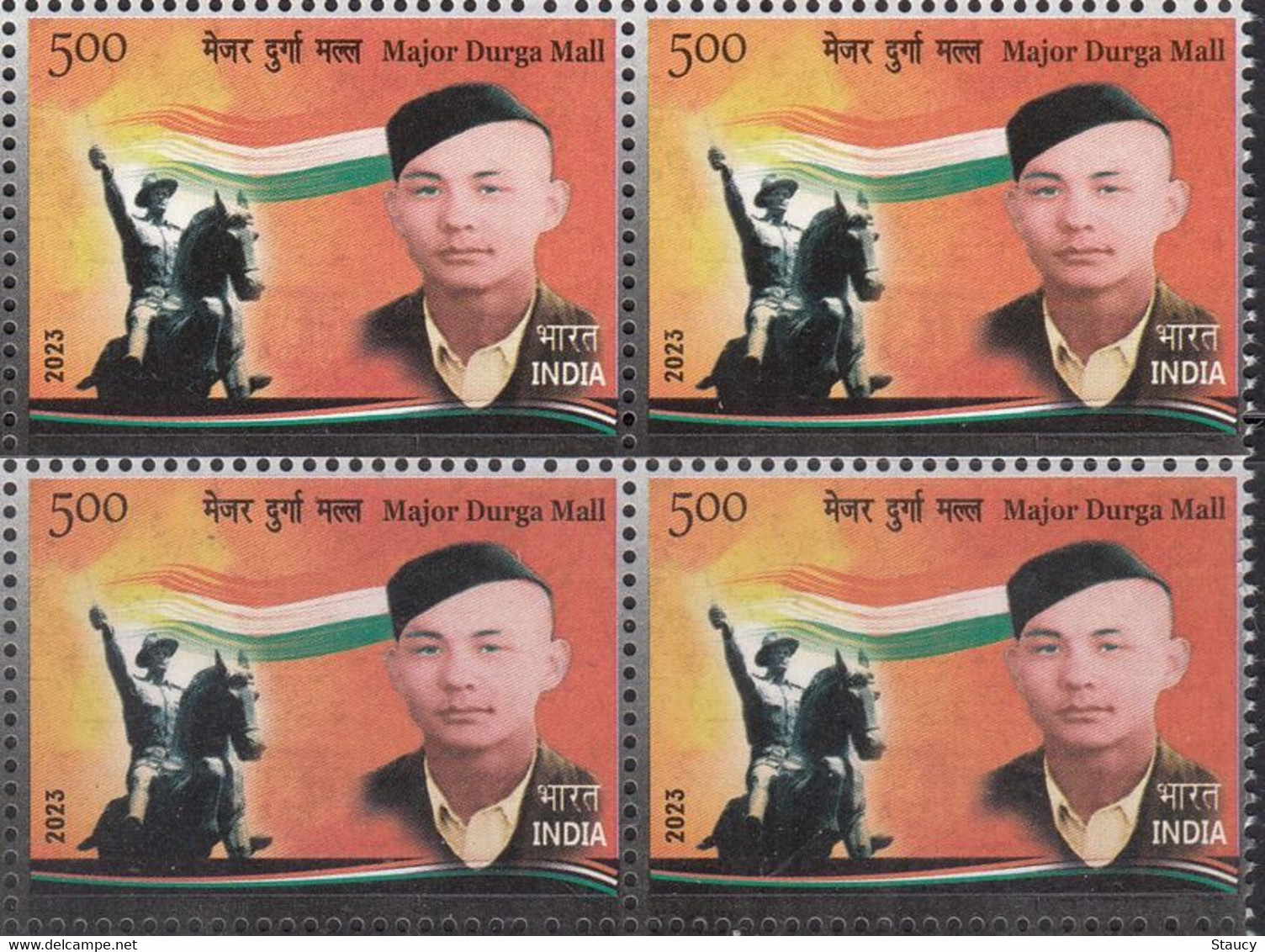 India 2023 Major Durga Mall, Gorkha Soldier, Indian National Army Block Of 4 Stamps MNH As Per Scan - Other & Unclassified