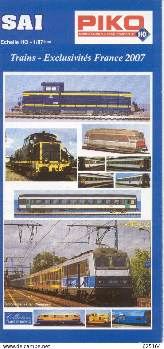 Catalogue SAI Nouveautés 2007 Trains Exclusivités France, PIKO HO 1/87 SNCF - French