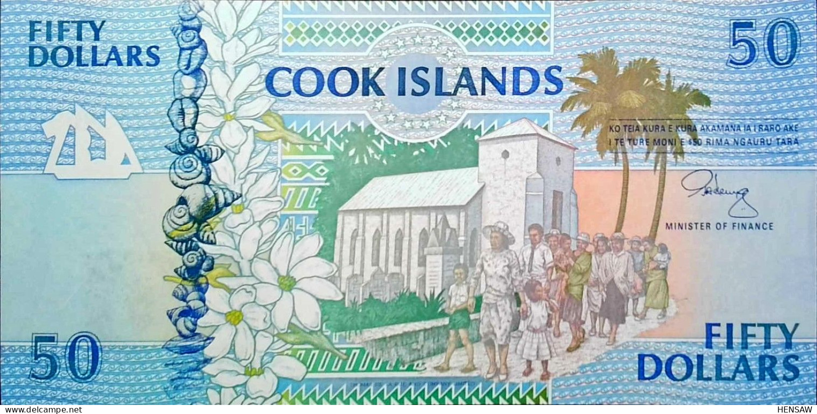 COOK ISLANDS 50 DOLLARS 1992 P 10 UNC SC NUEVO - Cook Islands