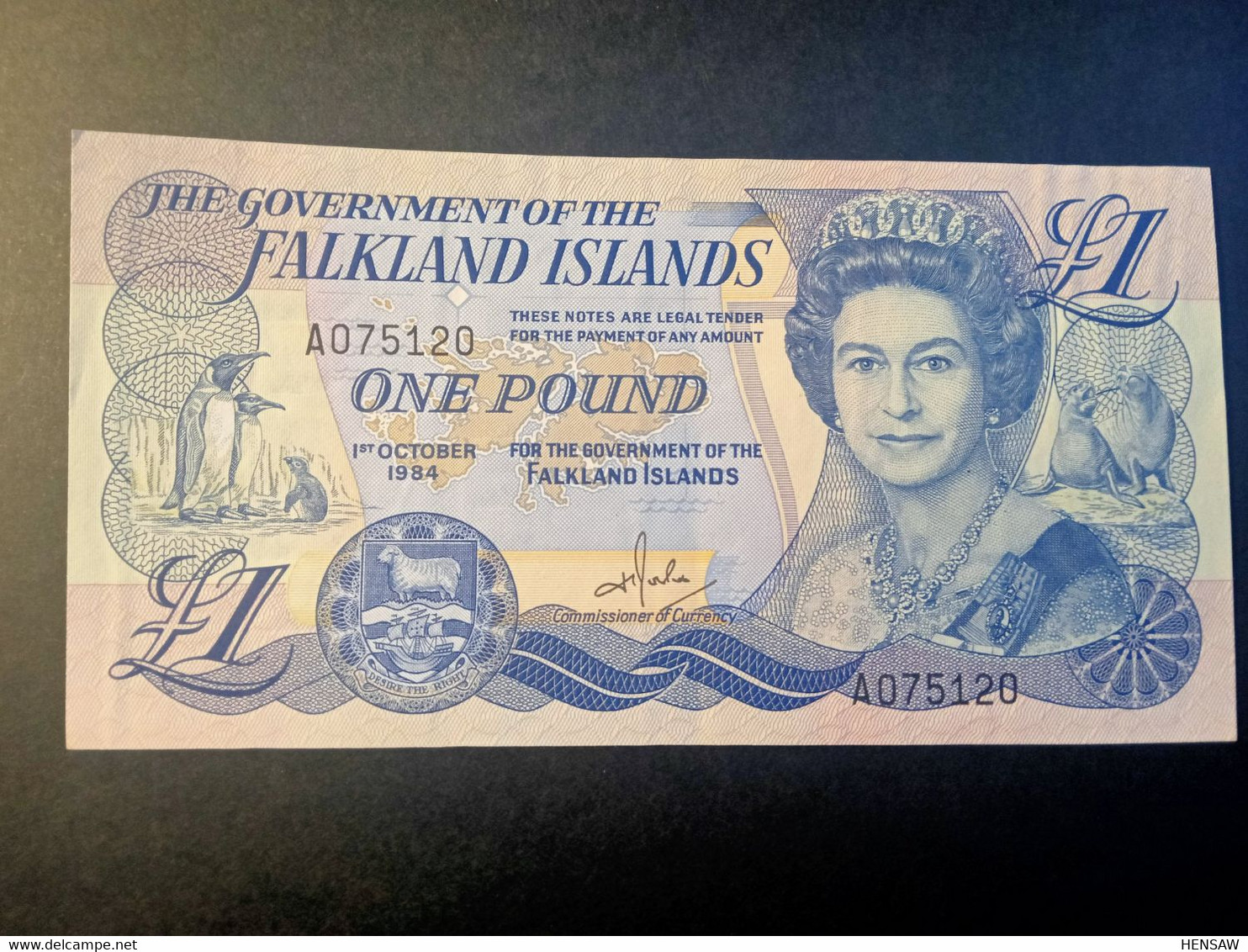 FALKLAND ISLANDS 1 POUND 1984 P 13 USED USADO XF+++ - Isole Falkland