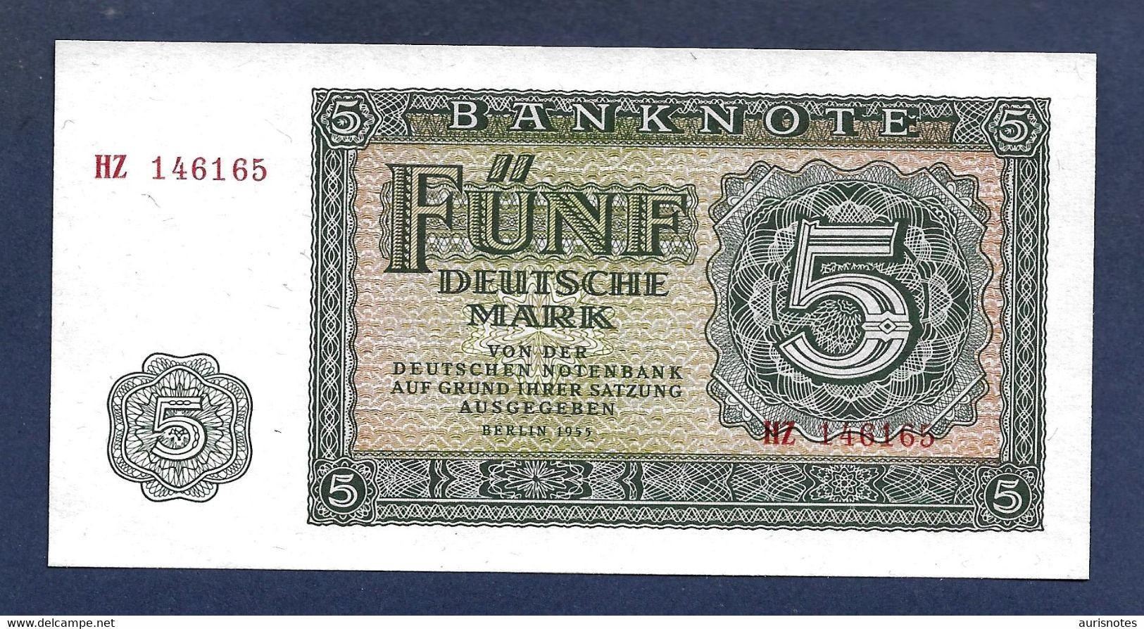 DDR Germany 5 Mark 1955 P17 UNC - 5 Deutsche Mark