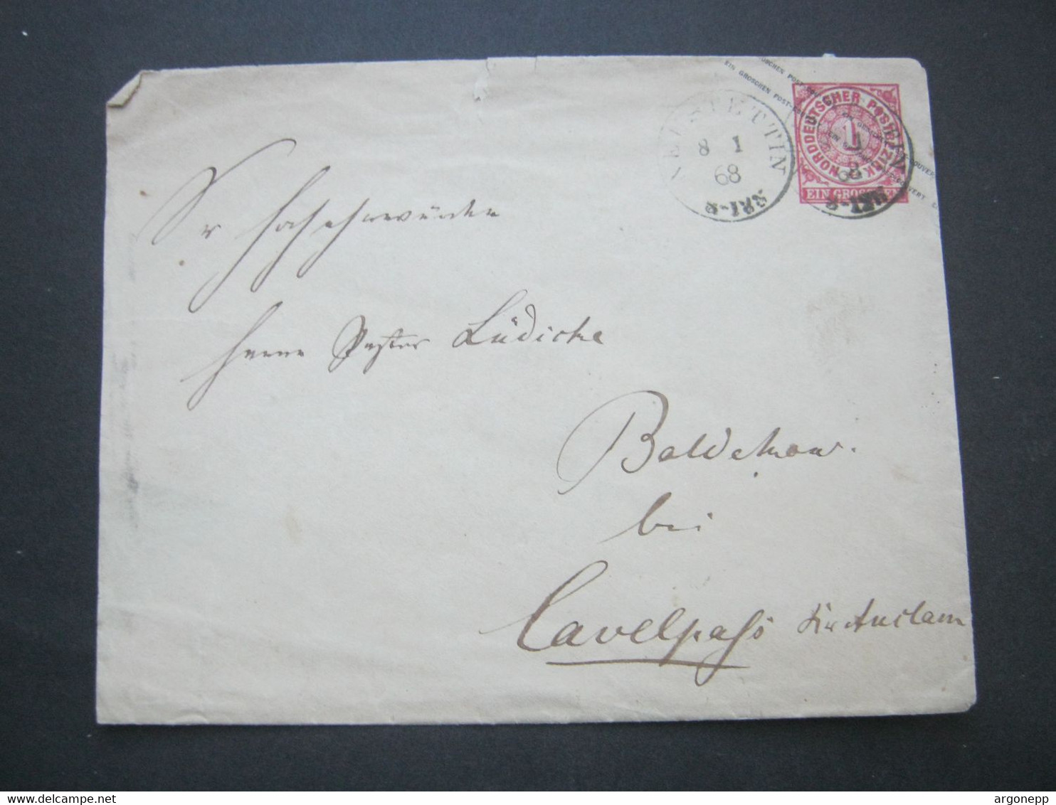 1868 , NEUSTETTIN , Klarer Stempel Auf Brief - Entiers Postaux