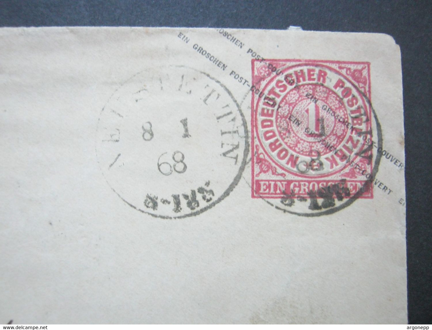 1868 , NEUSTETTIN , Klarer Stempel Auf Brief - Postwaardestukken