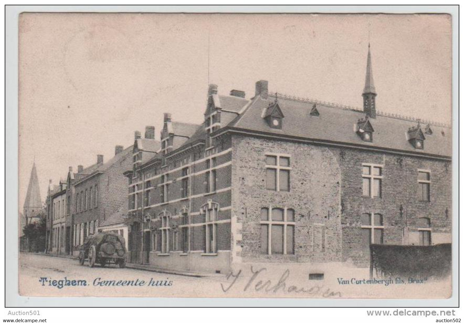 01209a Tieghem/Tiegem Gemeente Huis Deelneemte Van Anzegem - Anzegem