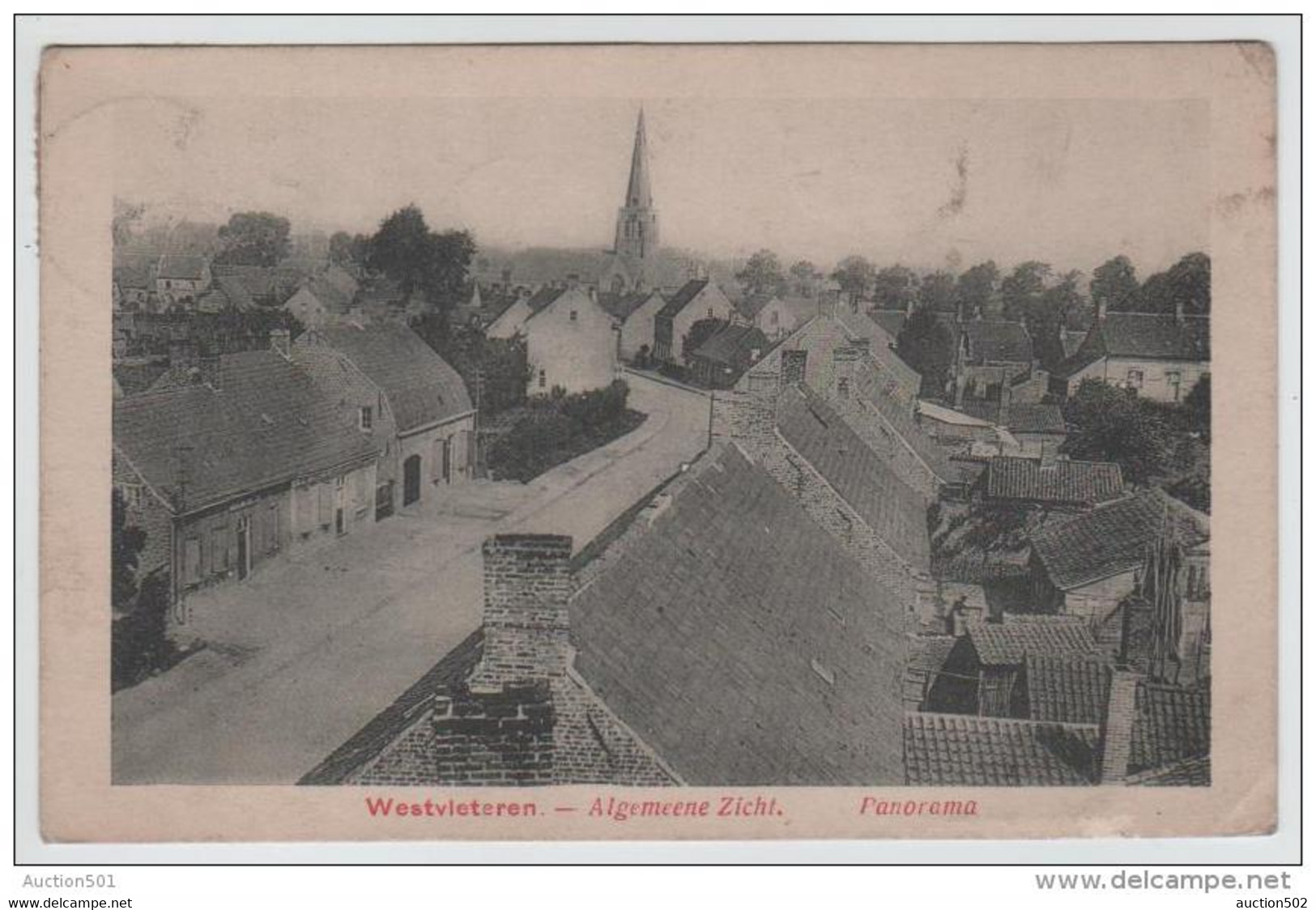 01328a Westvleteren - Algemeene Zicht - Panorama/ Haut Droit Pli Léger-licht - Vleteren