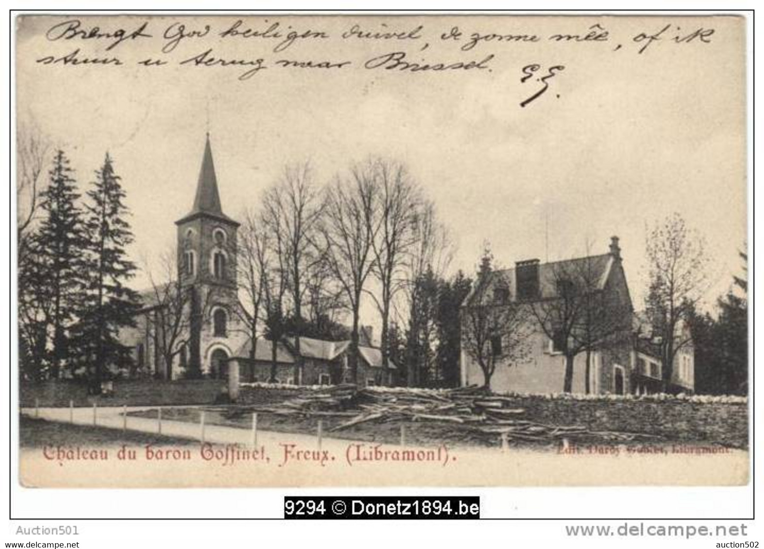 09294g FREUX - Château Du BARON GOFFINET - 1908 - Libramont-Chevigny