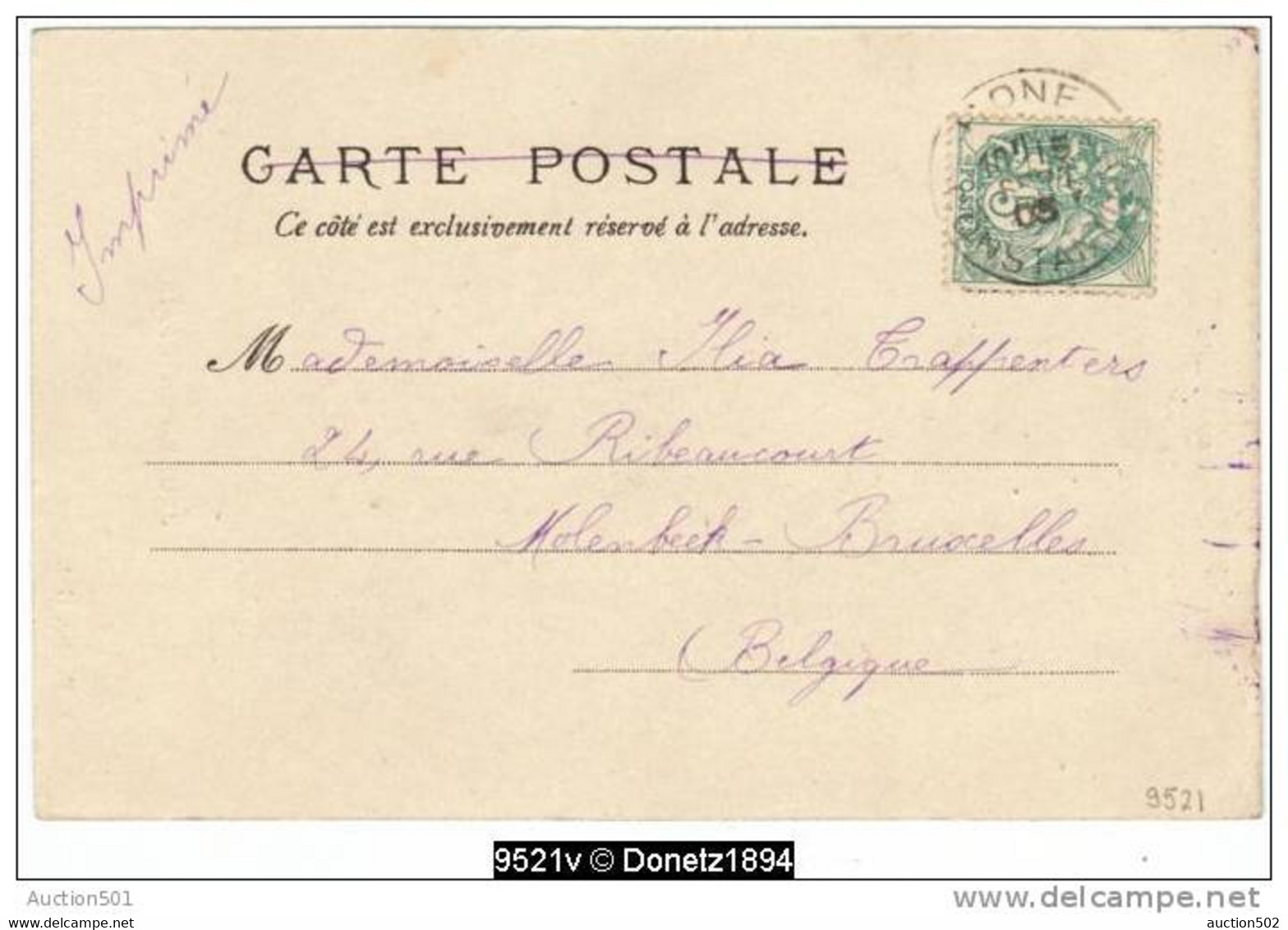 09521g JEUNE PORTEFAIX - Böne - 1903 - Annaba (Bône)