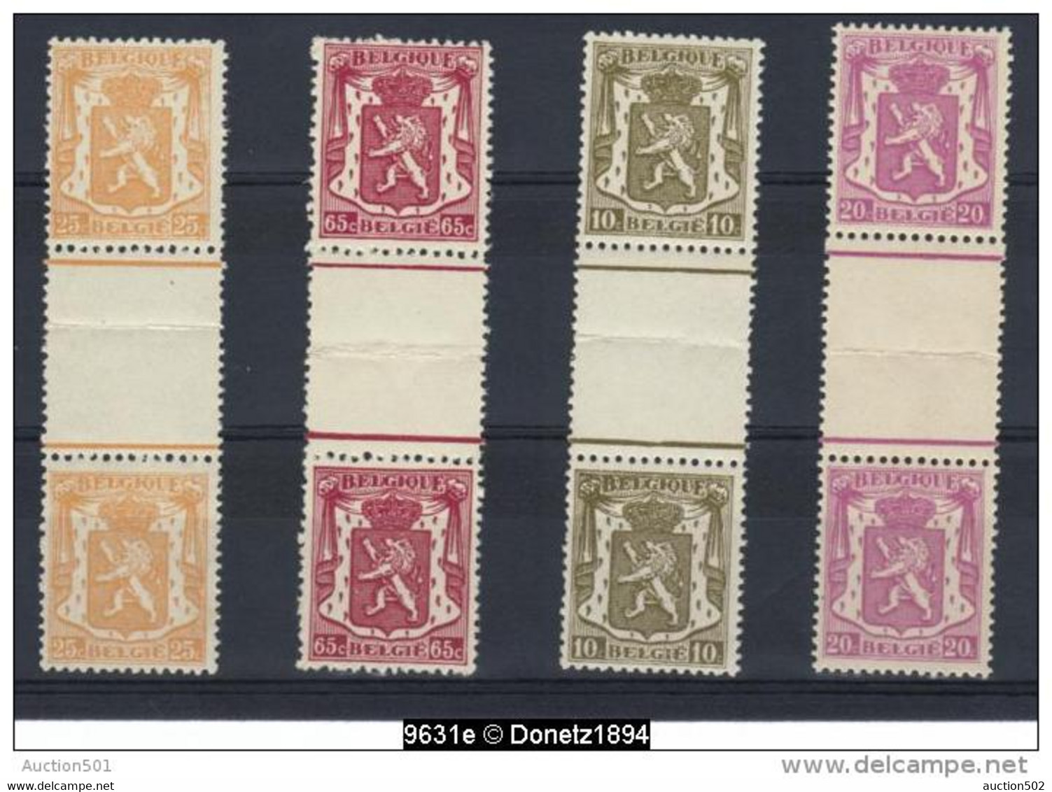 09631 Lot De Paires Et Blocs Interpanneau ** MNH - 1935-1949 Klein Staatswapen