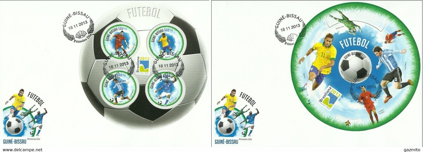 Guinea Bissau 2013, Sport, Brasiliana2013, Football, 4val In BF+BF In 2FDC IMPERORATED - 2014 – Brasile