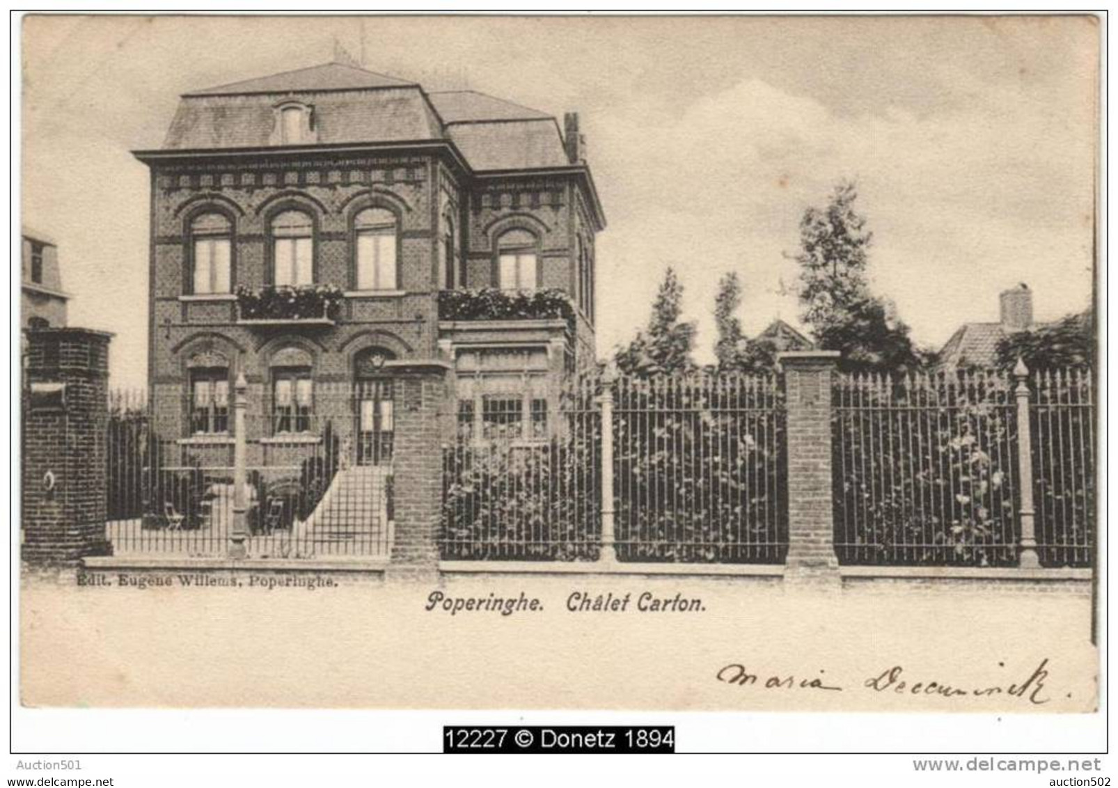 12227g CHÂLET Carton - Poperinghe - 1906 - Poperinge