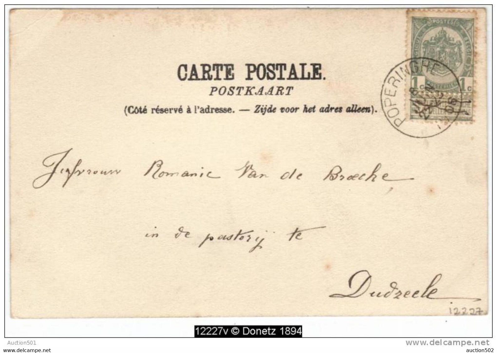 12227g CHÂLET Carton - Poperinghe - 1906 - Poperinge