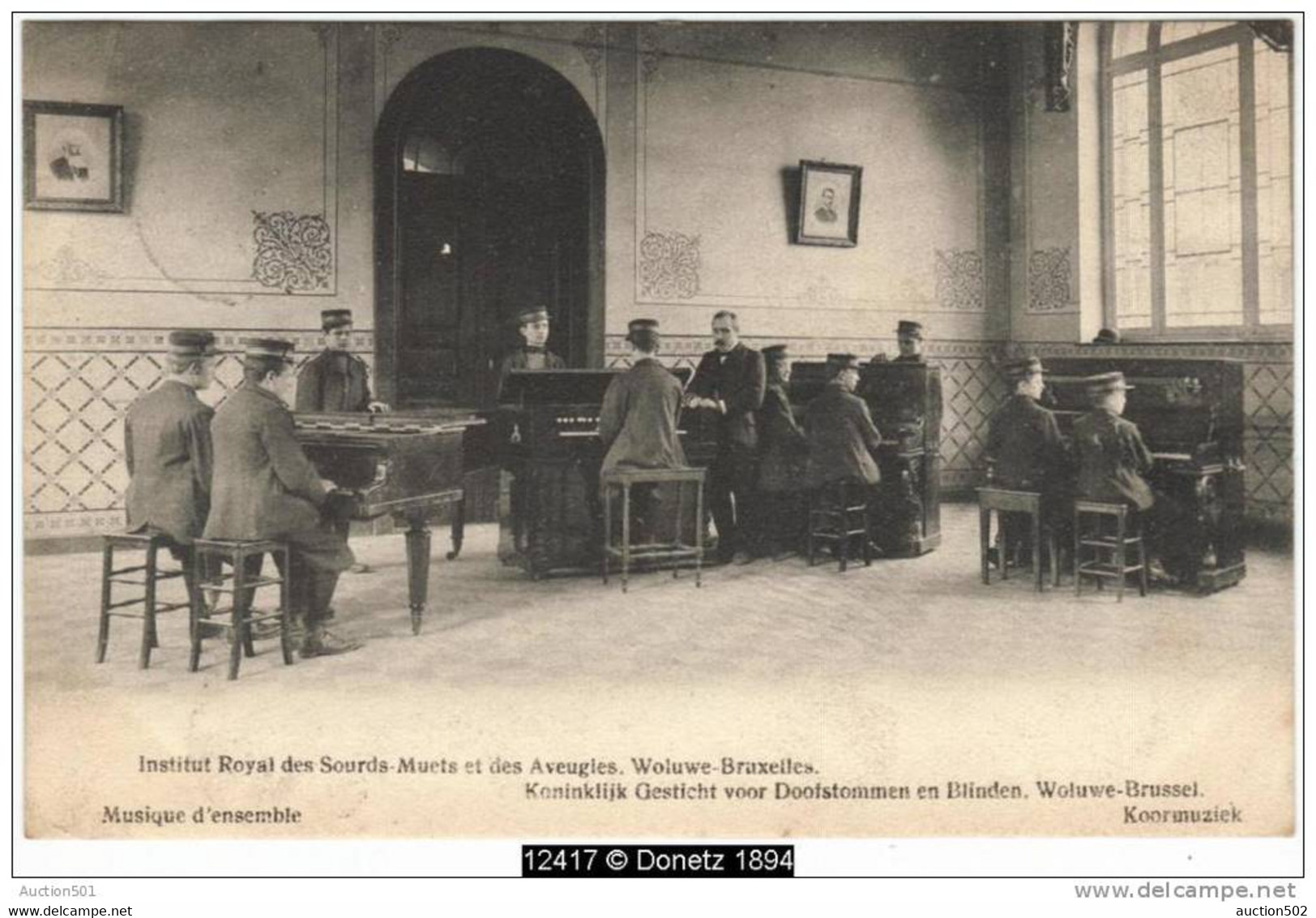 12417g INSTITUT Royal Des Sourds-Muets Et Des Aveugles - Musique D'ensemble - Woluwe - 1908 - Woluwe-St-Lambert - St-Lambrechts-Woluwe