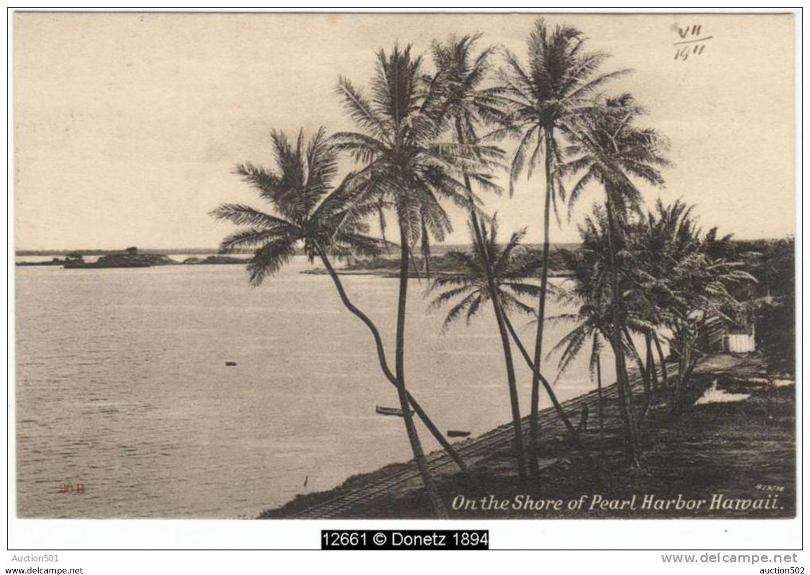 12661g HAWAII - On The Shore Of Pearl Harbor - 1911 - Big Island Of Hawaii