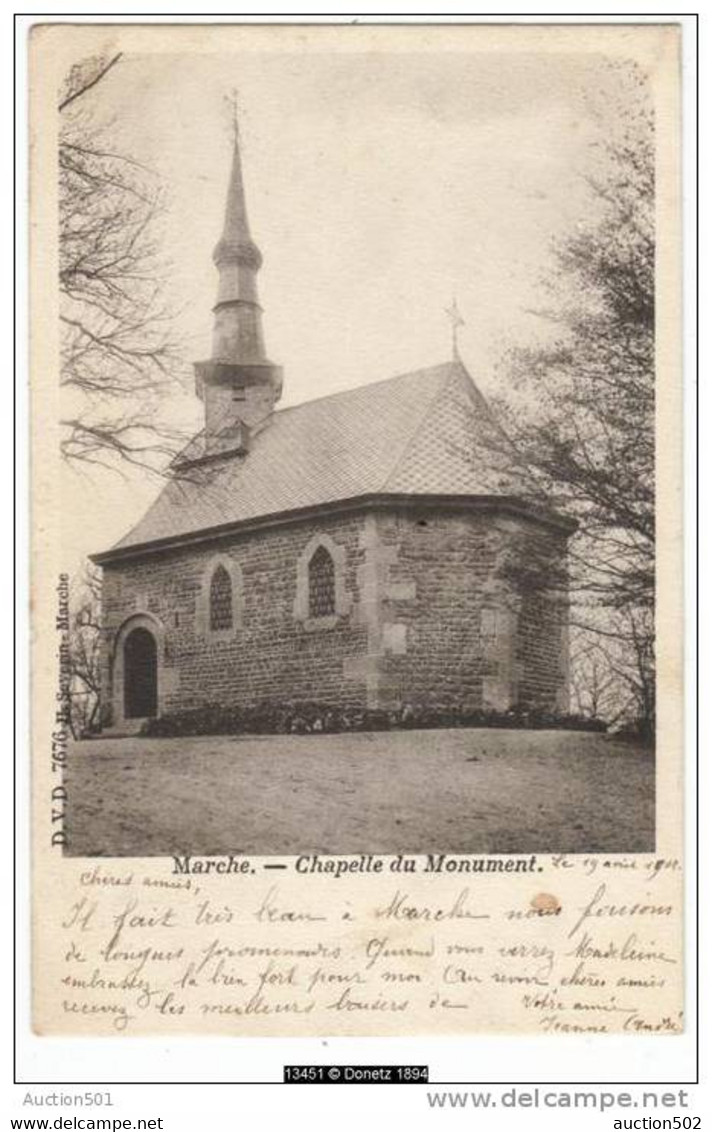 13451g CHAPELLE Du MONUMENT - Marche - 1902 - Marche-en-Famenne