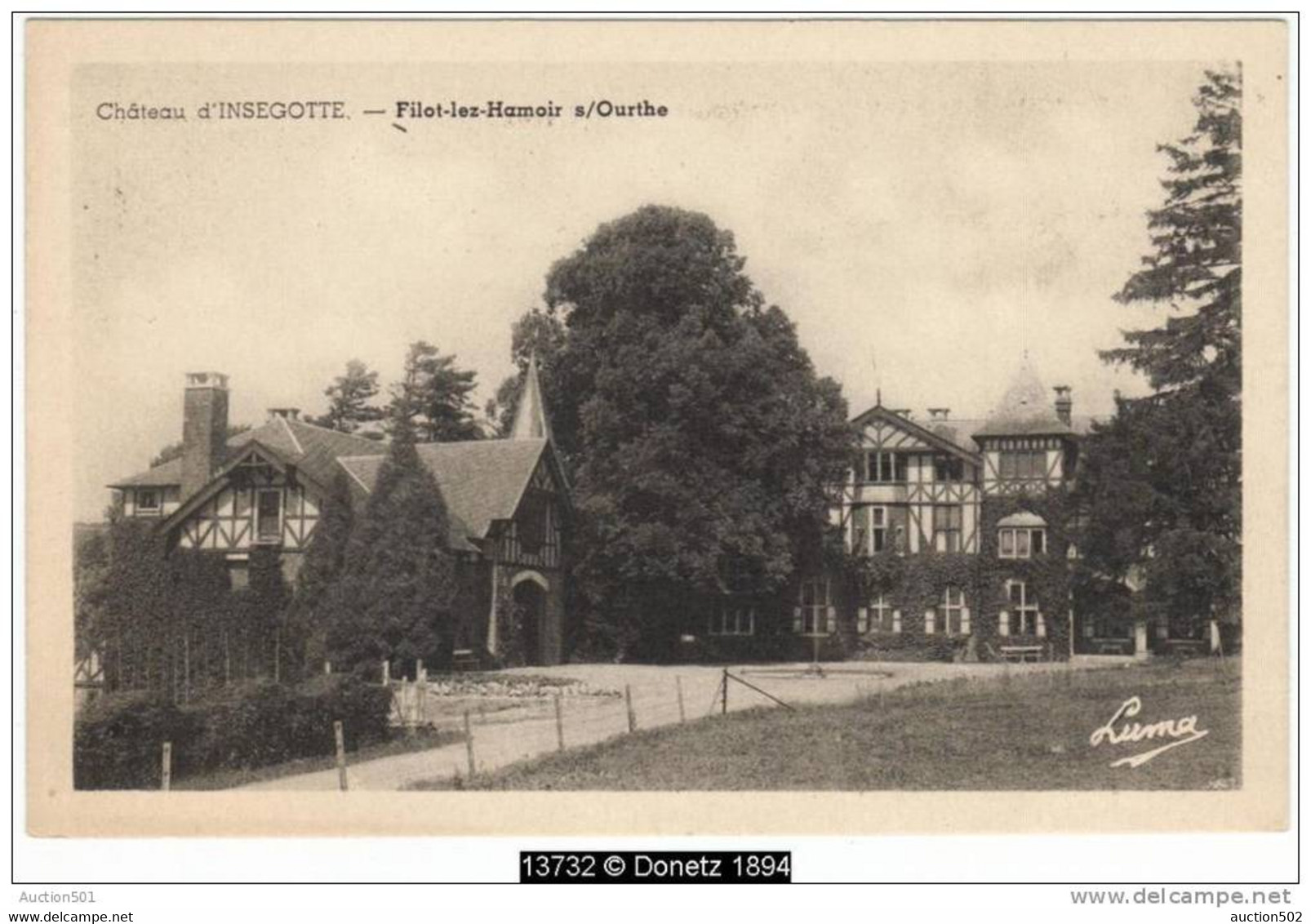 13732g CHÂTEAU D'INSEGOTTE - Propriétaire Mme. Kraus - Filot-lez-Hamoir S/Ourthe - Hamoir