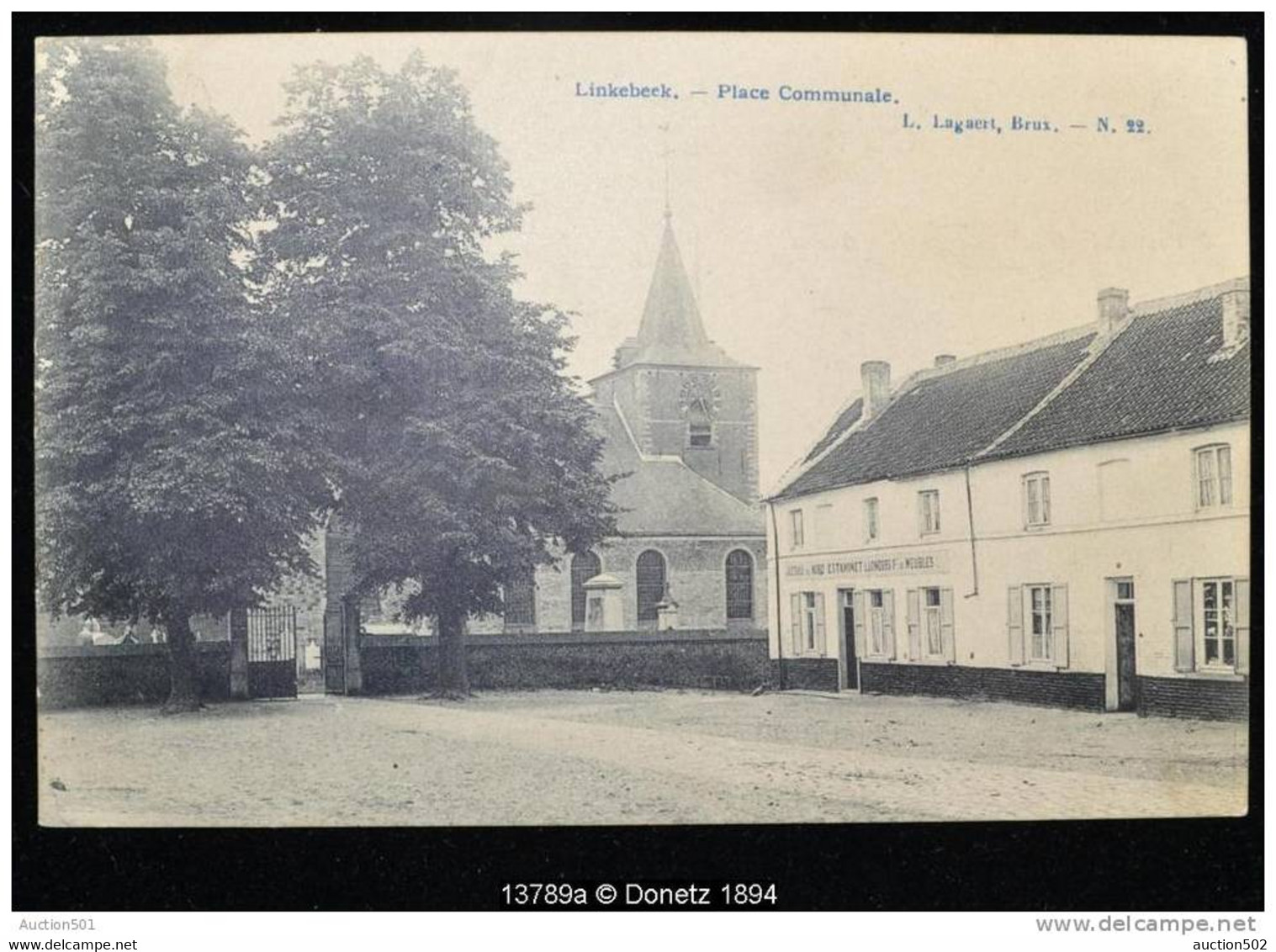 13789g ESTAMINET - PLACE COMMUNALE - Linkebeek - Eglise - Linkebeek